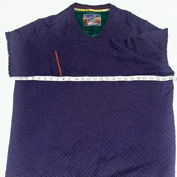 Robert Graham Collectors Textured Wool Crew neck Sweater Mens 2xl Purple Knit - Picture 6 of 12